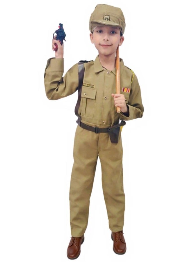 BookMyCostume Police Dress for Kids | 7 Pcs Set Police Uniform Costume - Professionals & Helpers Theme | Ideal for Fancy Dress, Role Play, Independence Day & School Events | 4-5 Years - Image 1